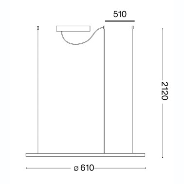 IDEAL LUX HULAHOOP 610 Colgante Blanco