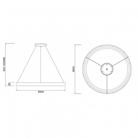 MANTRA NISEKO Lámpara colgante blanco led 60W Dimmable