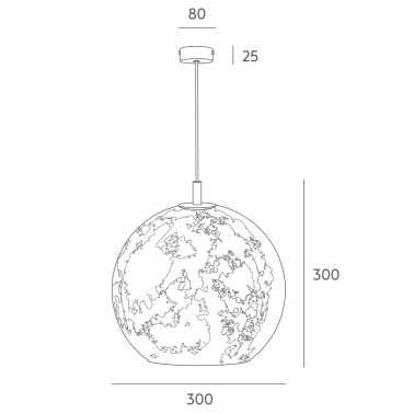 MASSMI AURA 300 Colgante Pan de Plata