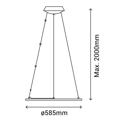 SULION ALBA Colgante Blanco Ø58 2M