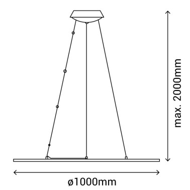 SULION ALBA Colgante Blanco Ø100 2M