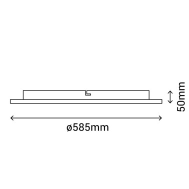 SULION ALBA Plafón Blanco Ø58