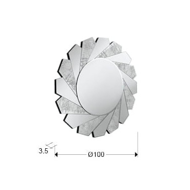 SCHULLER FLAVIA ESPEJO Ø100 CM PLATA