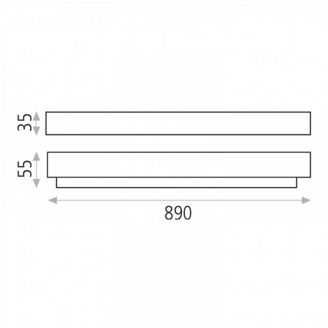 ACB BOX LED Lámpara aplique de baño plata 15W