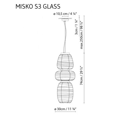 B.LUX MISKO S3 Glass S25+S15+S35 Nogal