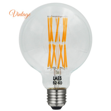 LAES Bombilla Globo Diagonal 95 Filamento LED Vintage