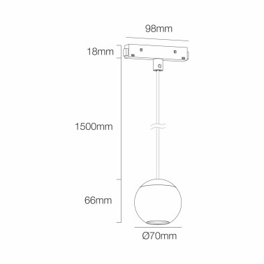 BENEITO FAURE BORA 48V Suspensión Cromo 2700K