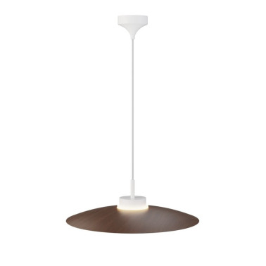 SULION CARMEN Colgante Blanco/Madera Ø50