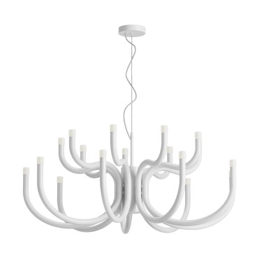 REDO LUXOR 960 Candelabro de Techo Blanco Brillo