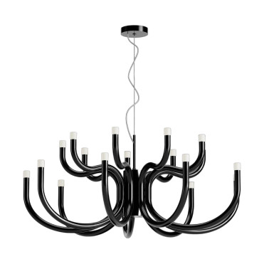 REDO LUXOR 960 Candelabro de Techo Negro Brillo