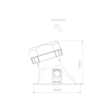 BENEITO FAURE Pulcom Square Asimétrico Blanco Switch