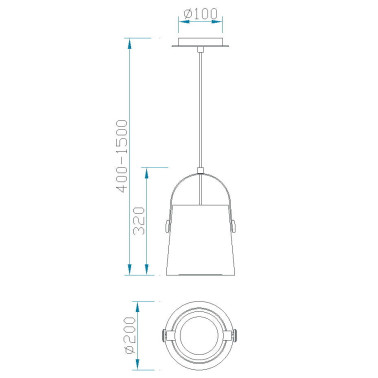 MANTRA NORDICA Lámpara colgante blanco Ø200