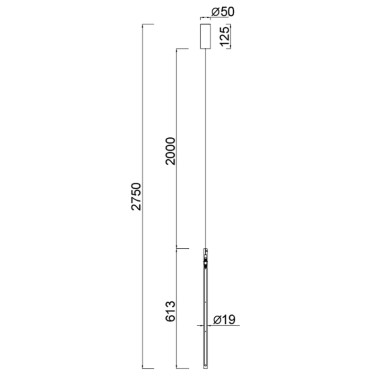 MANTRA TORCH Colgante Blanco 360º