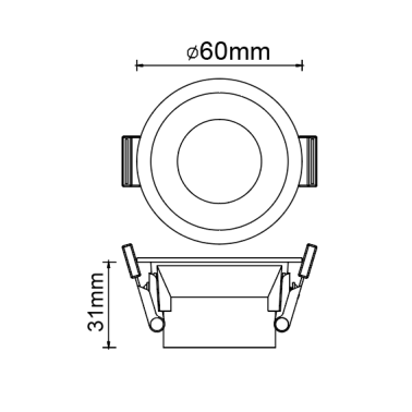 MANTRA TRIMASI Accesorio Base Empotrable Blanco Ø60mm