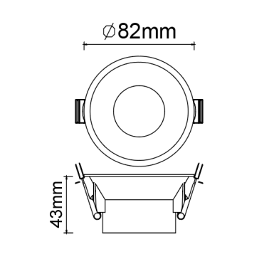 MANTRA TRIMASI Accesorio Base Empotrable Blanco Ø80mm