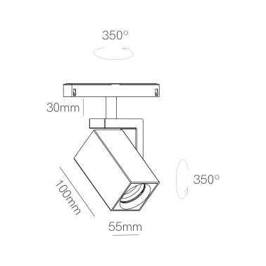 BENEITO FAURE VOLT SQUARE 48V Proyector Blanco