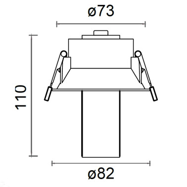 MANTRA TRIMASI Empotrable Blanco 110mm