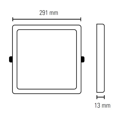 LIGHTED MONET Downlight Cuadrado 24W 3000K