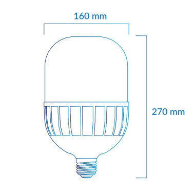 ATMOSS Bombilla LED Gran Formato E40 80W 3200K