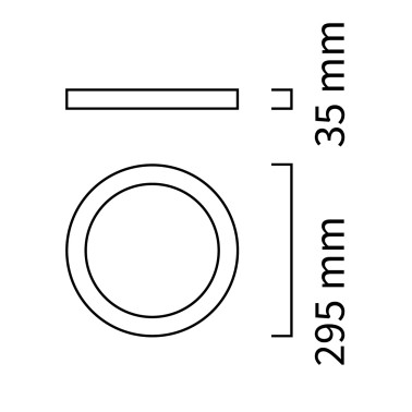 ATMOSS Downlight Superficie Circular Blanco 24W 5000K