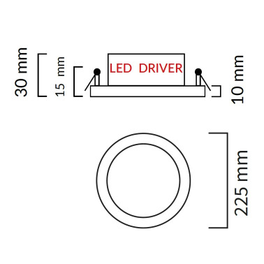 ATMOSS Elyos Downlight Circular Blanco 25W 5000K