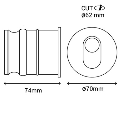 SULION BELY Empotrable Marron Ø70 4000K