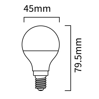 ATMOSS Bombilla Esférica E14 6W 3200K