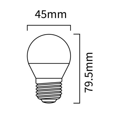 ATMOSS Bombilla Esférica G45 E27 6W 3200K