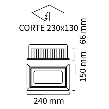 ATMOSS Proyector Empotrable Blanco 50W 5000K