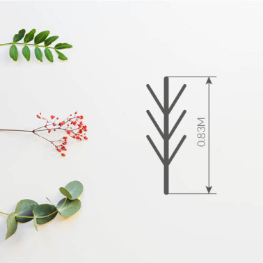 Rama LED Hojas Eucalipto Rosas