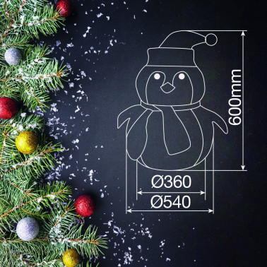 Pingüino plegable LED 600mm