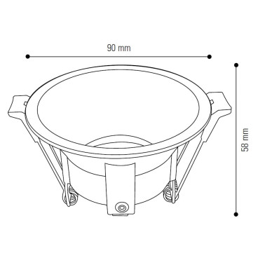 LIGHTED Aro Empotrable Redondo Blanco