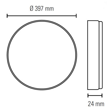 LIGHTED RUBENS Plafón Blanco 30W 3000K