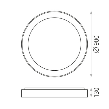 ACB DILGA 900 Plafón Blanco 2700K-3000K