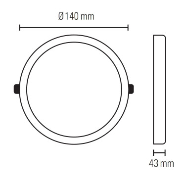 LIGHTED MIRÓ Downlight 15W 4000K