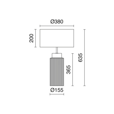 EXO LIGHTING Sobremesa Ceramic L blanco