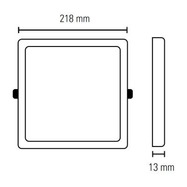 LIGHTED MONET Downlight Cuadrado 18W 3000K