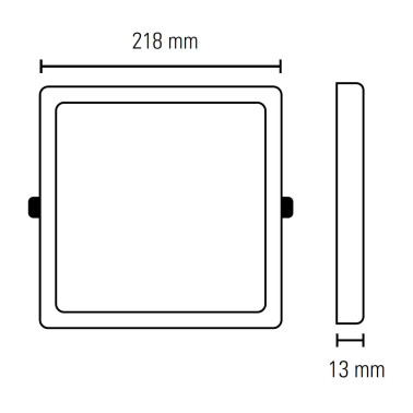 LIGHTED MONET Downlight Cuadrado 18W 6000K