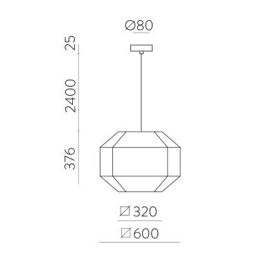 ACB BAUHAUS 600 Colgante Blanco