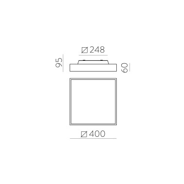 ACB OPORTO 400 Plafón Negro CCT