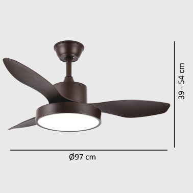 FABRILAMP HAYATE 97CM Ventilador Marron