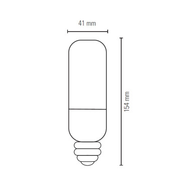 LIGHTED BOMBILLA TUBULAR E27 LED 12W 4000K