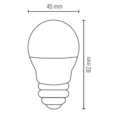 LIGHTED bombilla Esférica Cerámica E27 9W 3000K