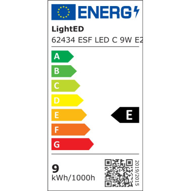 LIGHTED bombilla Esférica Cerámica E27 9W 3000K