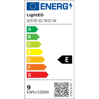 LIGHTED Bombilla Esférica Cerámica E27 9W 4000K