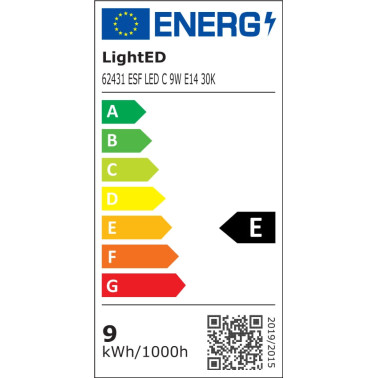 LIGHTED Bombilla Esférica Cerámica E14 9W 3000K