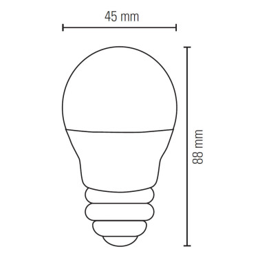 LIGHTED Bombilla Esférica E27 7W 3000K Regulable