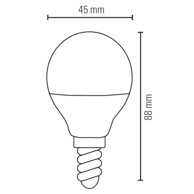 LIGHTED Bombilla Esférica E14 7W 3000K Regulable