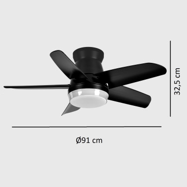 FABRILAMP NEUTRON 91CM Ventilador Negro