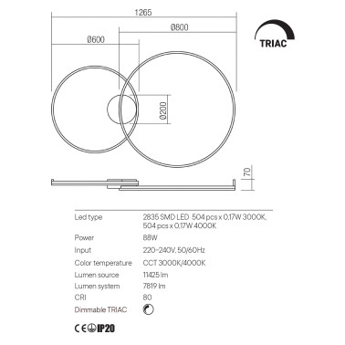 REDO ORBIT 600 + 800 Plafón Blanco